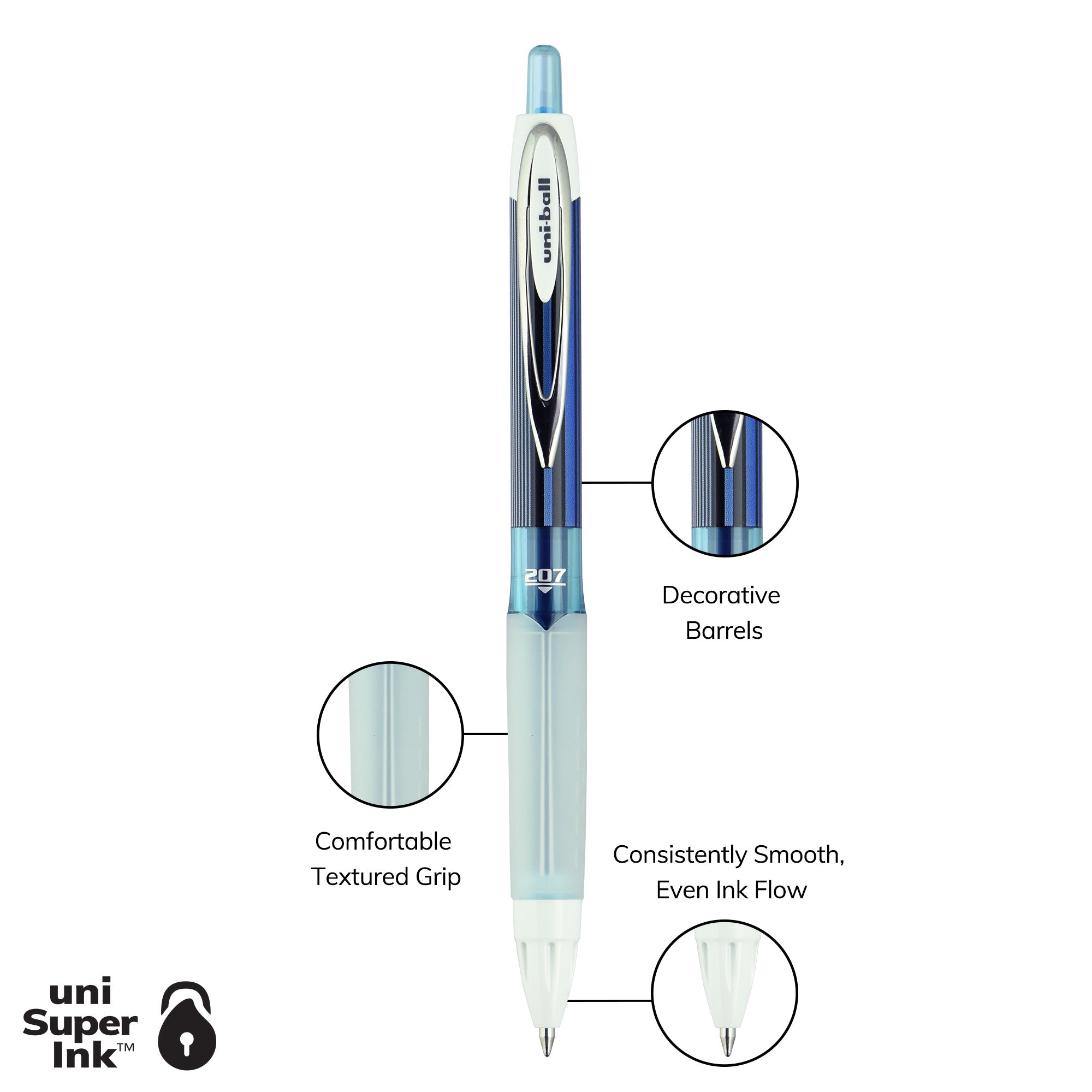 uniball™ 207 Designer Stepped Ombre, Gel Pen