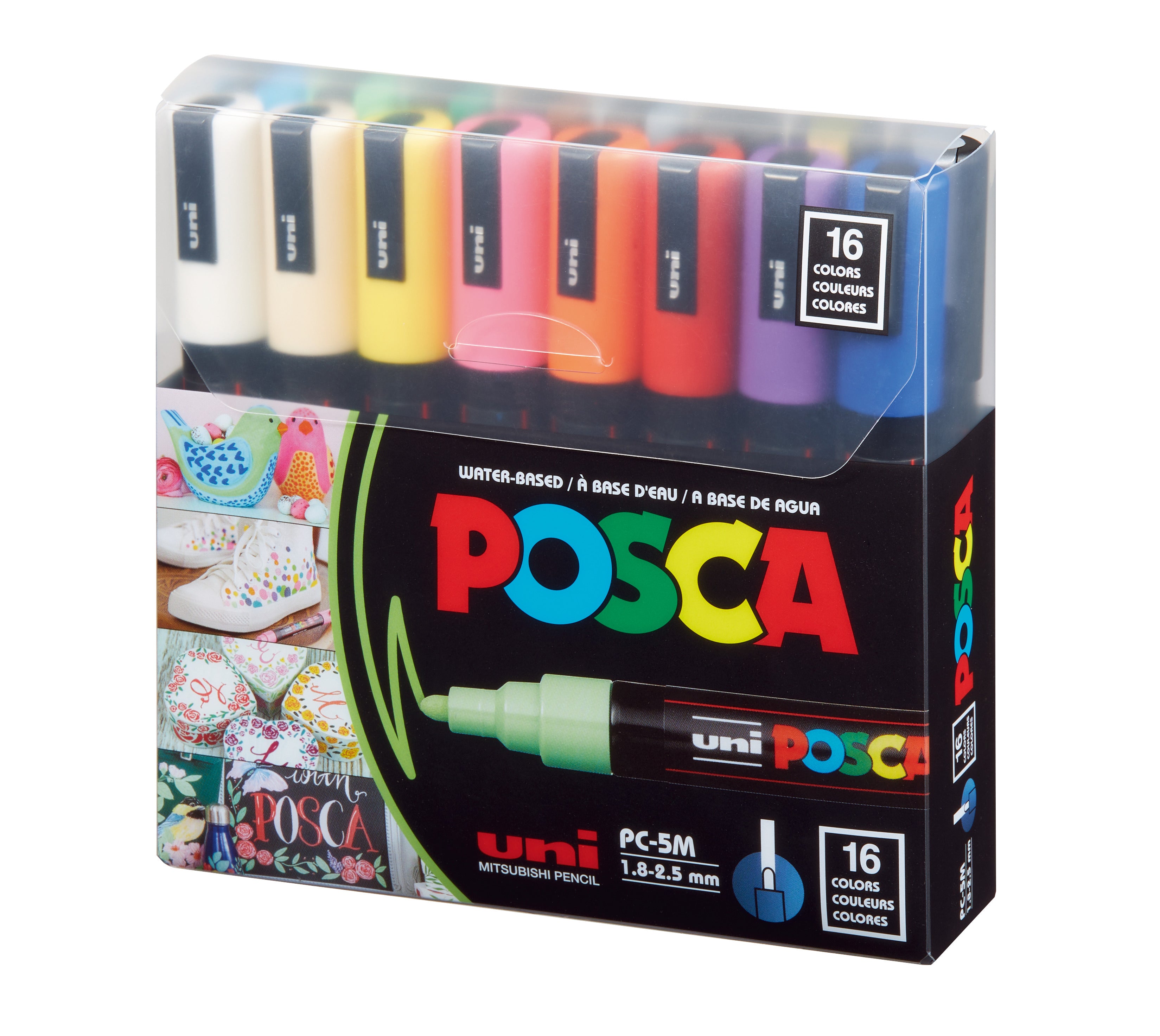 uni®  POSCA® PC-5M, Water-Based Paint Markers (16 Pack)