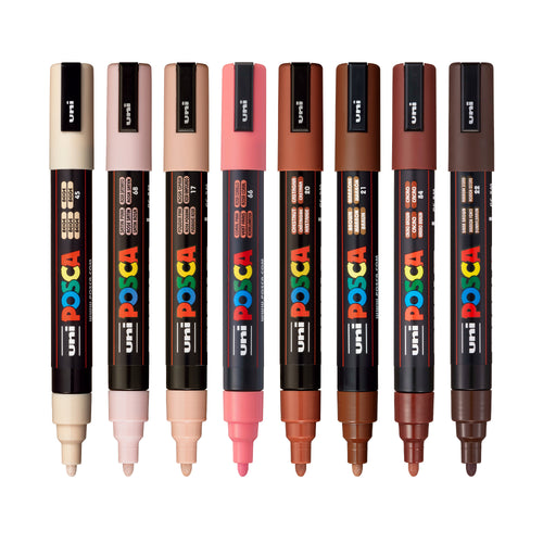 uni® POSCA® PC-5M, Portrait Colors Water-Based Paint Markers (8 Pack)