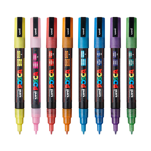 uni® POSCA® PC-3ML,  Water-Based Paint Markers (8 Pack)