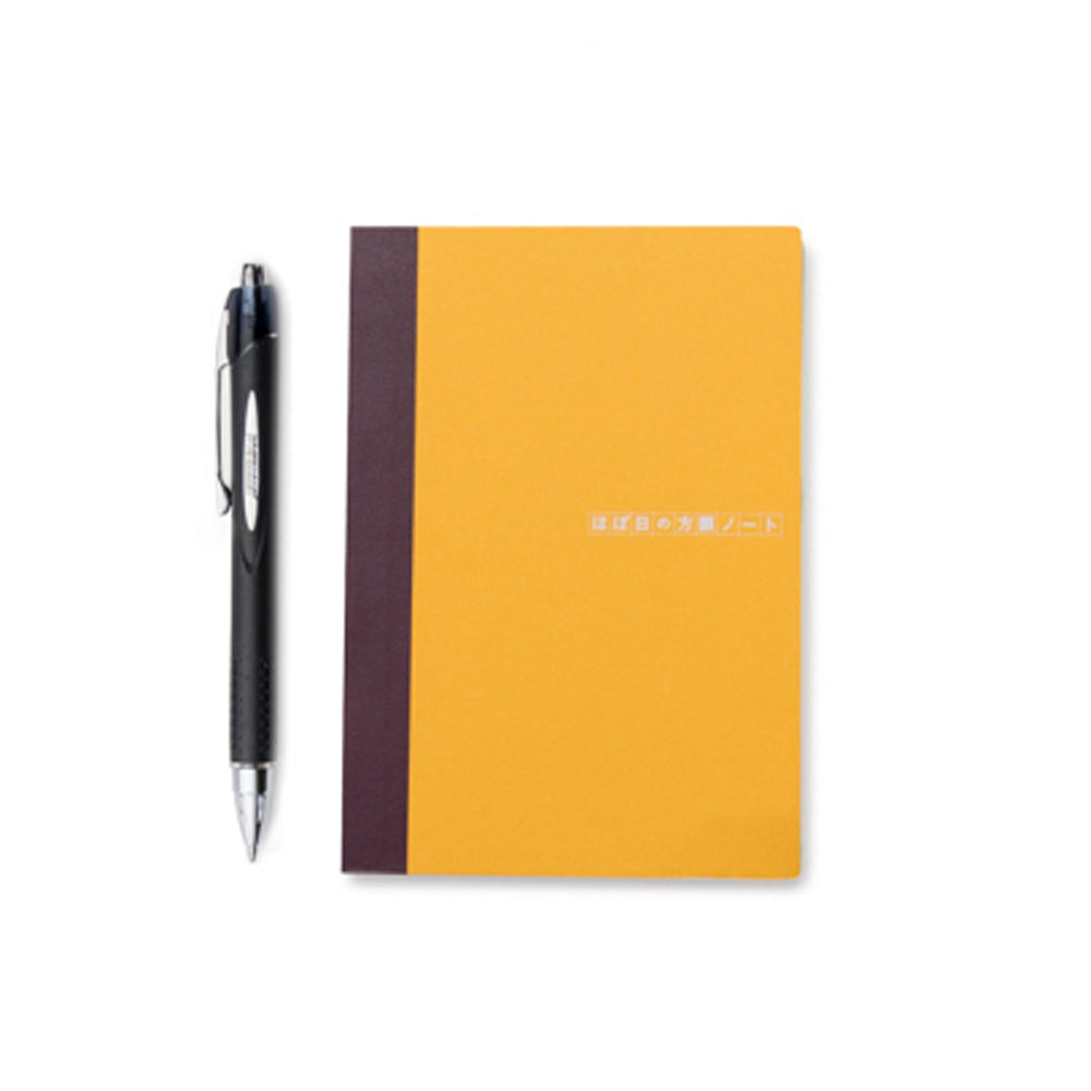 Hobonichi Plain Notebook (A6), Yellow, with Jetstream RT, Black 0.7mm, Ballpoint Pen