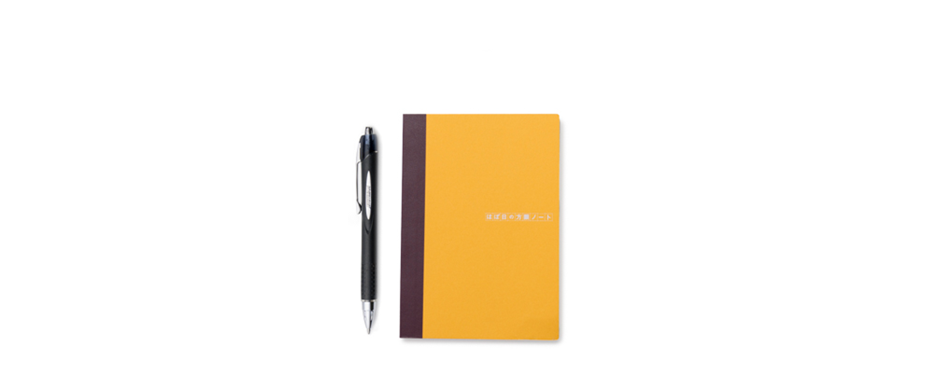 Hobonichi Plain Notebook (A6), Yellow, with Jetstream RT, Black 0.7mm, Ballpoint Pen