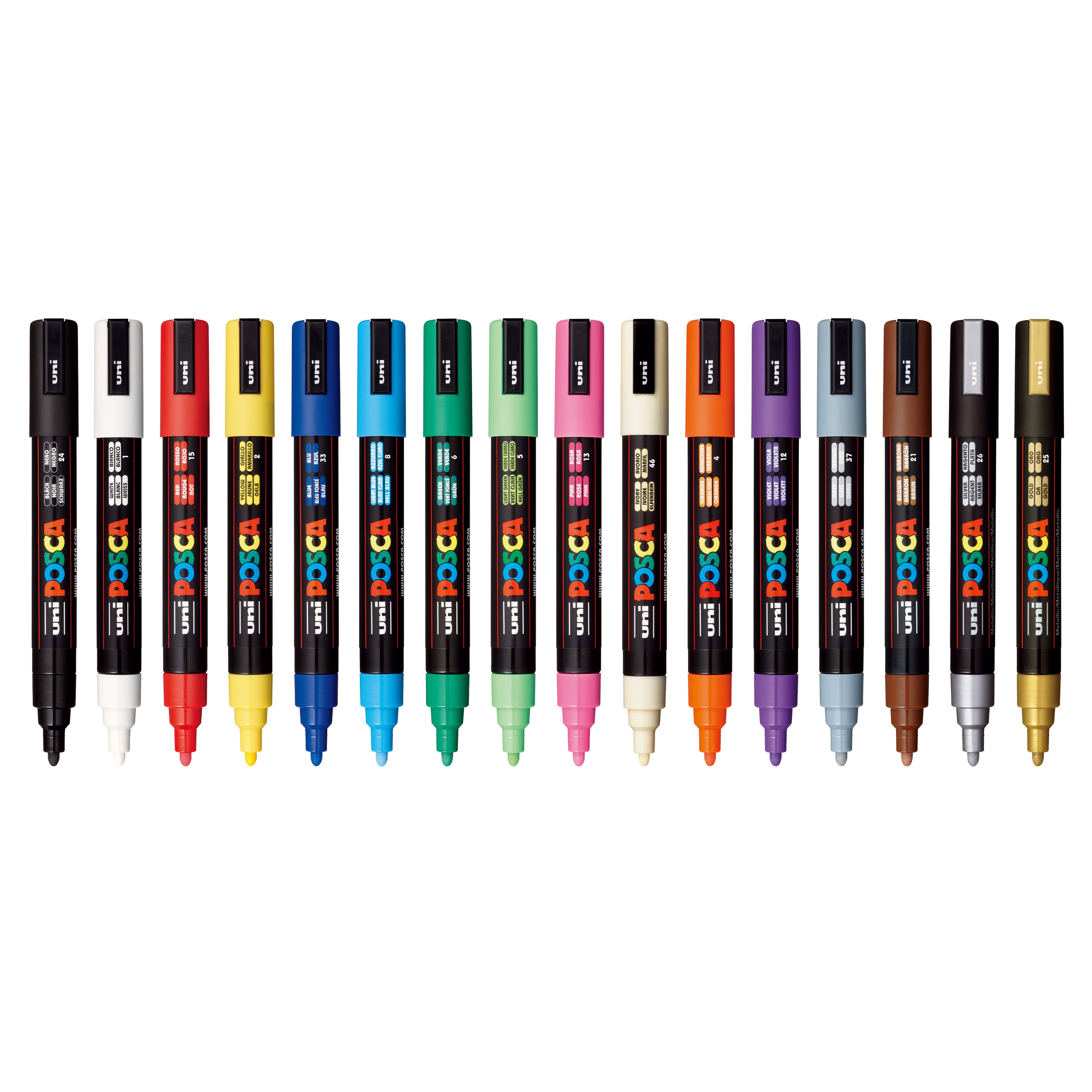 uni®  POSCA® PC-5M, Water-Based Paint Markers (16 Pack)