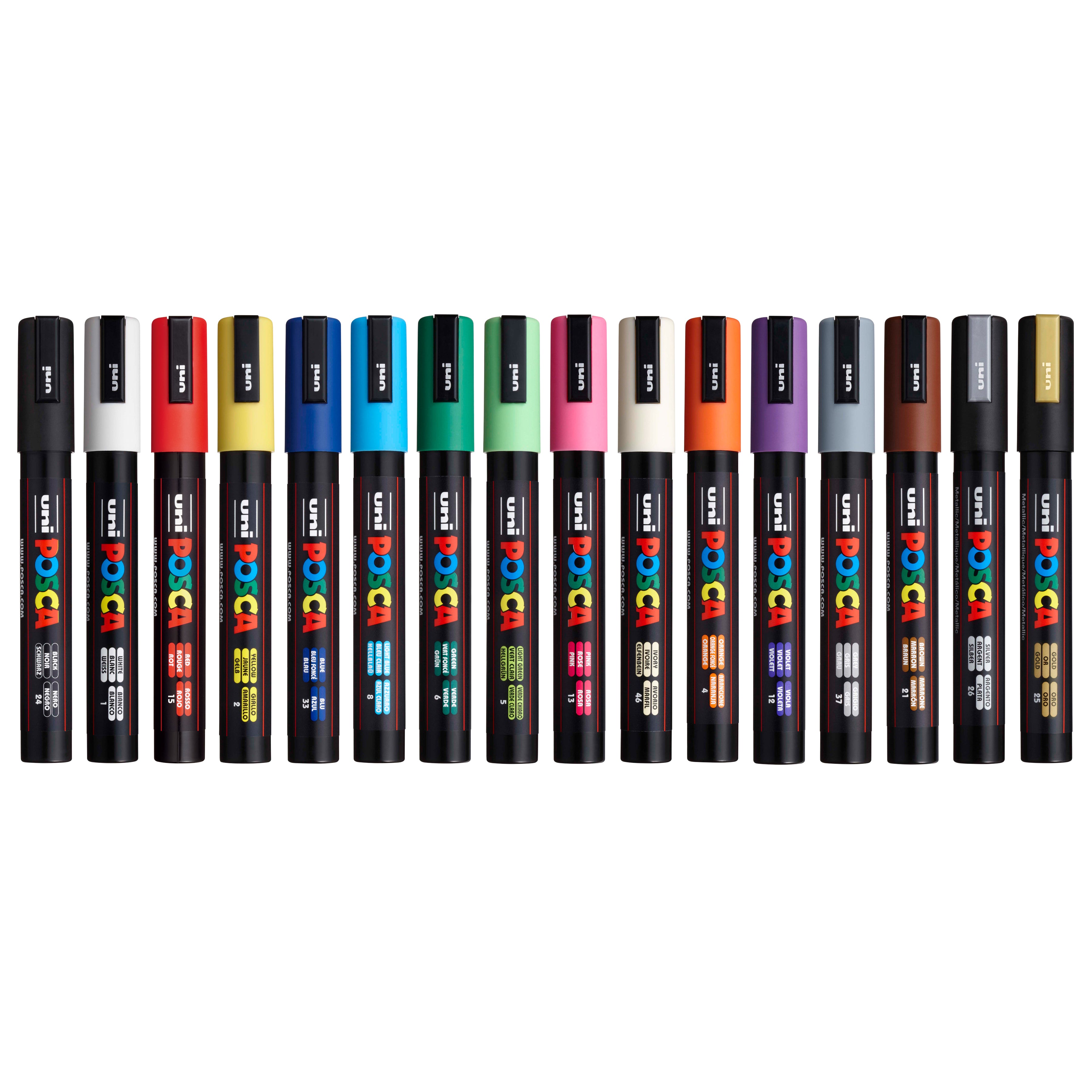 uni®  POSCA® PC-5M, Water-Based Paint Markers (16 Pack)