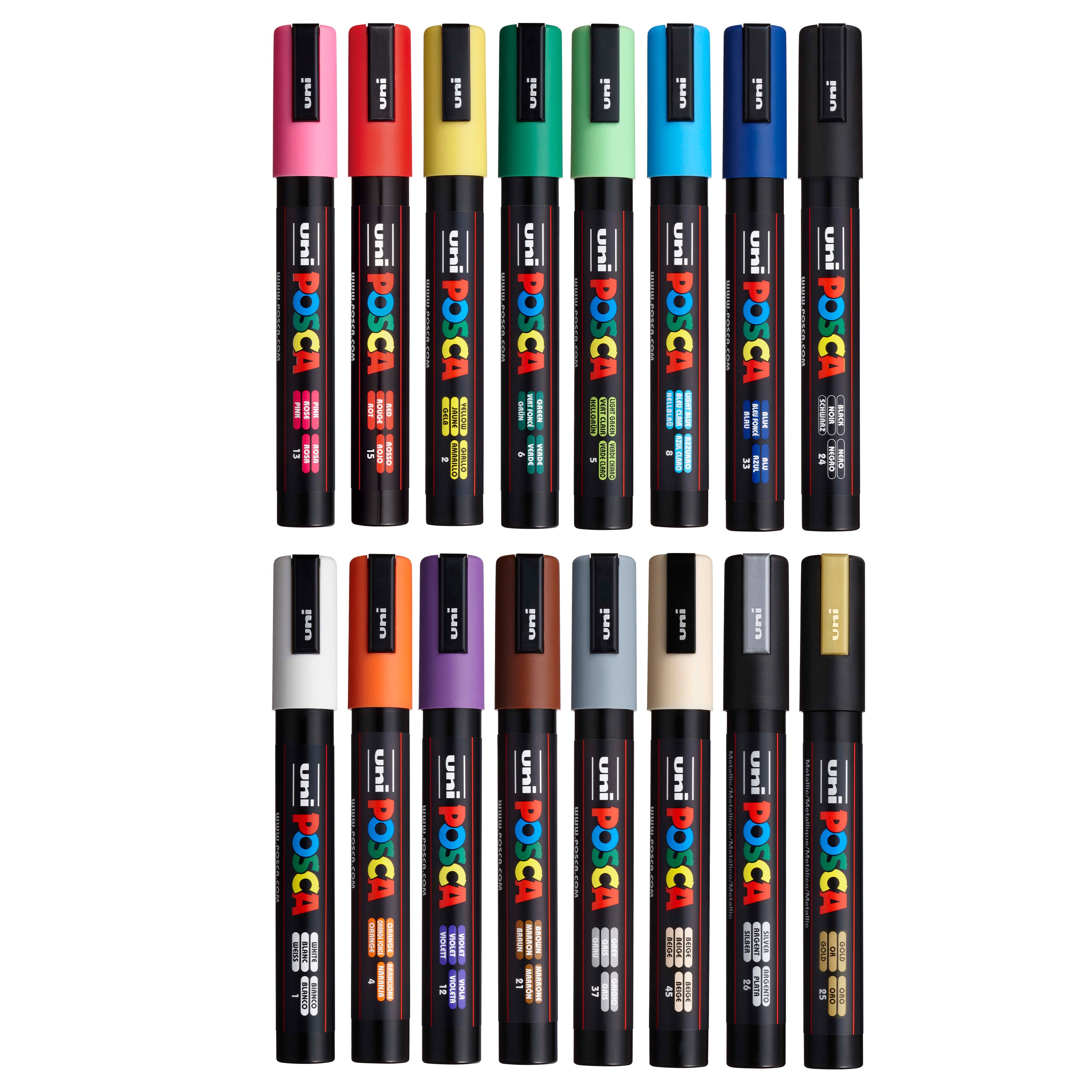 uni® POSCA® PC-5M Exclusive Special Edition Set (16 Pack)