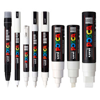 uni® POSCA® PC-MIX, Assorted White Tips, Water-Based Paint Markers (8 Pack)