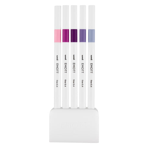 uni® EMOTT, Fine Line Marker Pens, Floral 5 Color Set