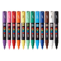 uni® POSCA® PC-1M, Water-Based Paint Markers (12 Pack)