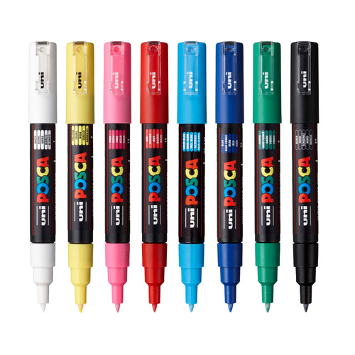 uni® POSCA®  PC-1M Water-Based Paint Markers (8 Pack)