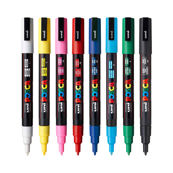 uni® POSCA® PC-3M Water-Based Paint Markers (8 Pack)