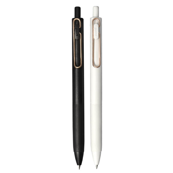 uniball™ one Black & White Gel Pen with Gold Clip, 2 Count